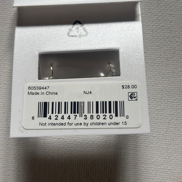 Lauren Ralph Lauren Silver Tone Stud Earrings - Picture 3 of 4